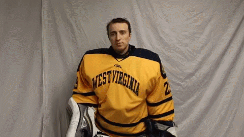 Man in Yellow West Virginia Jersey