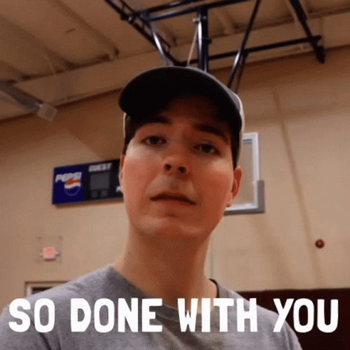 Man Inside Basketball Court Done And Done Playing GIF