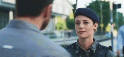 Man Is Angry At A Woman Cadet GIF