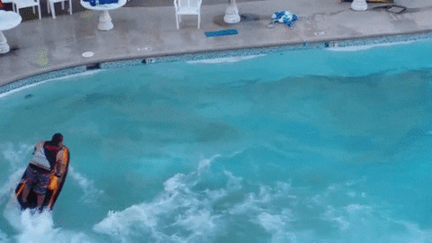 Man Jet Ski Back Flip In The Pool GIF