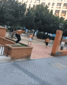 Man Jumping Across The Street GIF