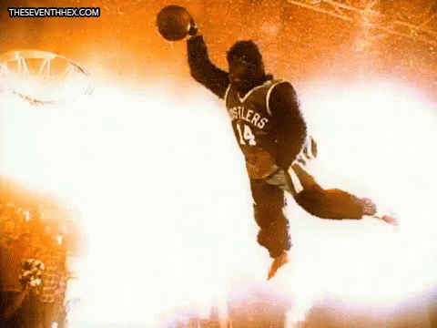 Man Jumping In Cavaliers Jersey GIF