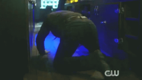 Man Jumping Over Bar With CW Logo GIF