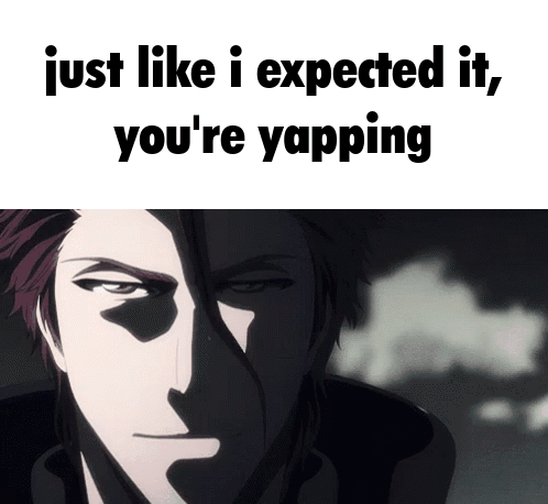 Man Just Like I Expected It You're Yapping