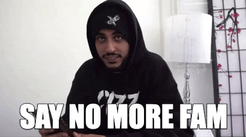 Man Just Say No More Fam GIF