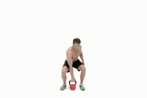 Man Kettlebell Snatch Loop GIF