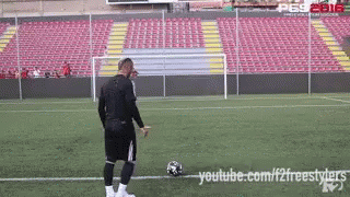 Man Kicking Soccer Ball