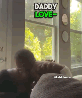 Man Kissing Baby Saying Daddy Love