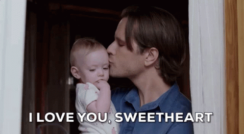 Man Kissing Baby Saying I Love You Sweetheart GIF