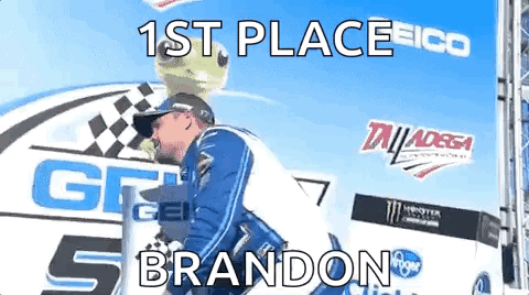 Man Kissing Trophy at Race Track