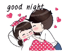 Man Kissing Woman in Bed Saying Good Night