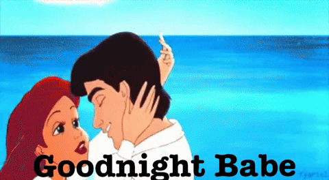 Man Kissing Woman On Beach Goodnight Babe GIF