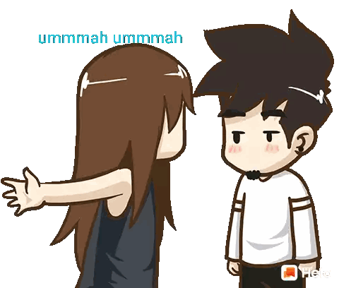 Man Kissing Woman with Ummmah Words