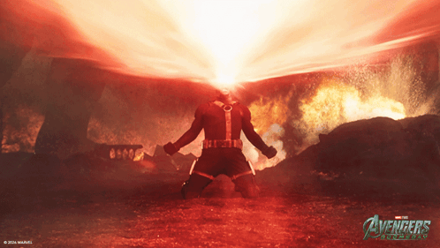 Man Kneeling Before Fire in Avengers Age of Ultron