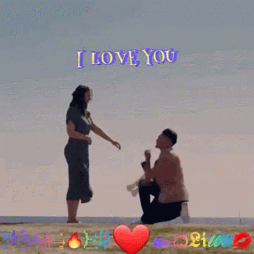 Man Kneeling Giving Woman Ring GIF