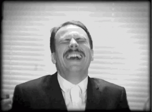 Man Laughing Black And White GIF