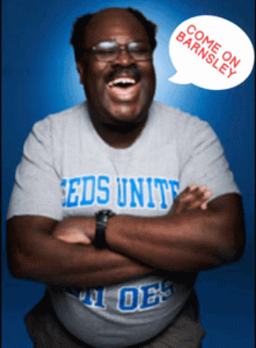 Man Laughing in Eds Unite Shirt