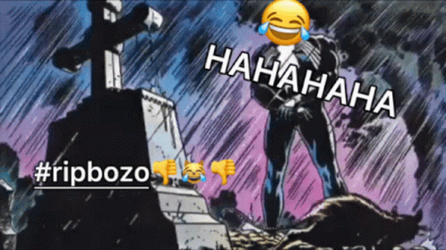 Man Laughing In Front Of Grave #Ripbozo GIF
