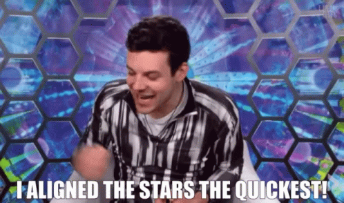 Man Laughing Saying I Aligned the Stars the Quickest