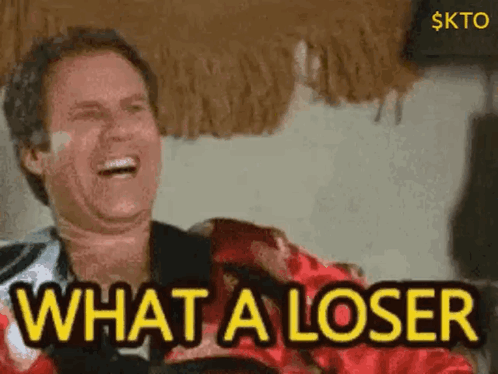 Man Laughing Saying What a Loser