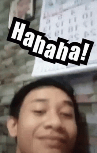 Man Laughing With Hahaha Sticker