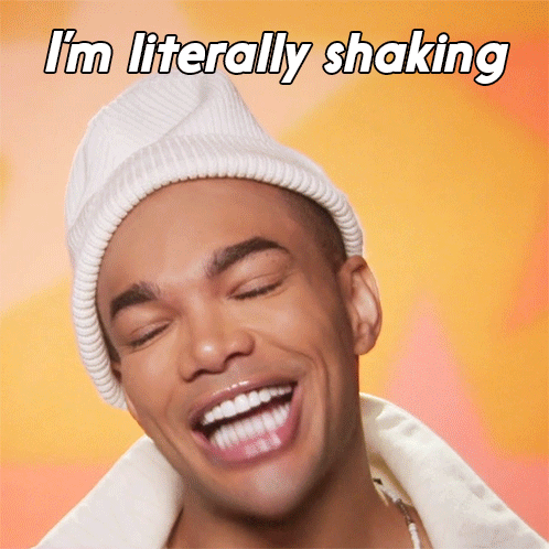 Man Laughing with Shaking Words