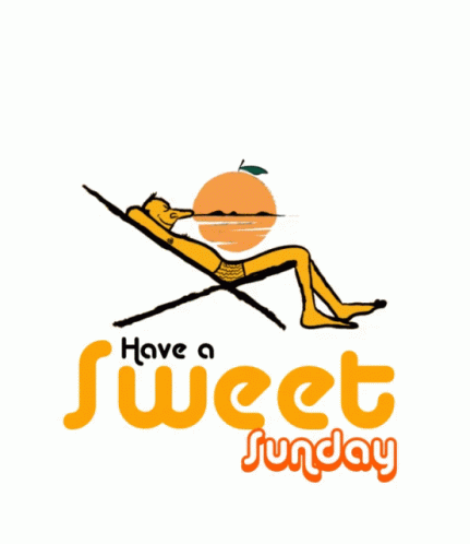 Man Laying In Chair Saying Have A Sweet Sunday GIF