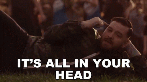 Man Laying In Grass It's All In Your Head GIF