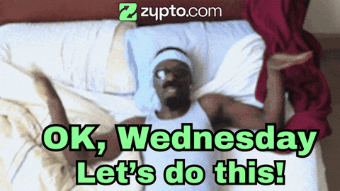 Man Laying On Bed Saying Ok Wednesday Let's Do This GIF