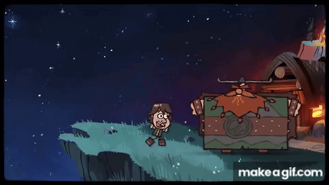 Man Laying On Cliff Reaching For Star GIF