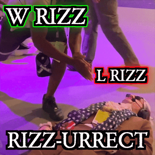 Man Laying on Floor Saying W Rizz L Rizz Rizz-urrect
