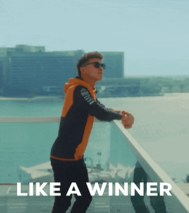 Man Leaning On Railing Like A Winner GIF