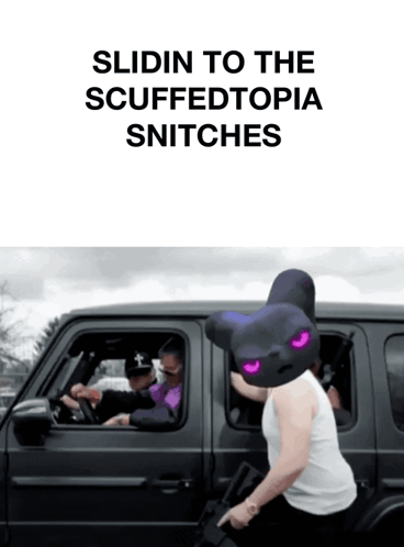 Man Leaving Car Slidin to the Scuffedtopia Snitches
