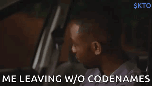 Man Leaving Car with Me Leaving Codenames