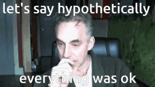 Man Let's Say Hypothetically Everything Was Ok GIF