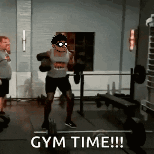 Man Lifting Barbell in Gym