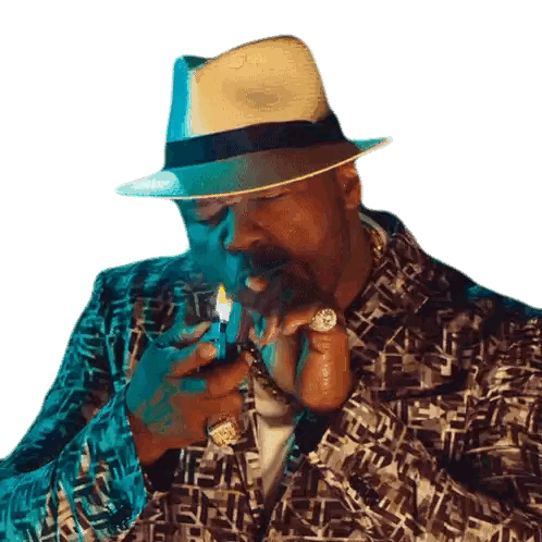 Man Lighting Cigar