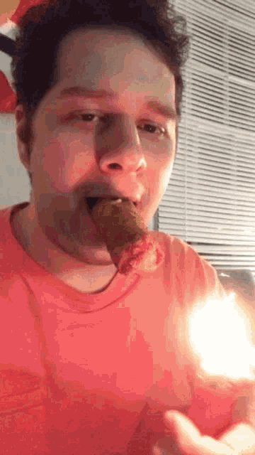 Man Lighting Egg Roll GIF