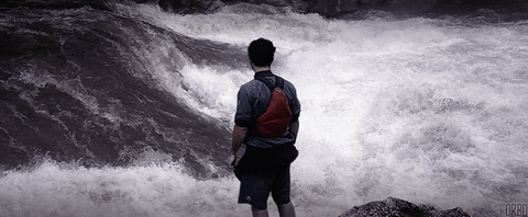 Man Looking At River GIF