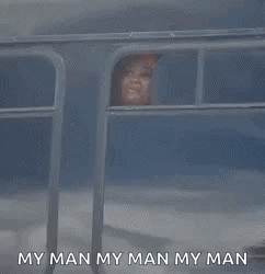 Man Looking Out Bus Window My Man My Man