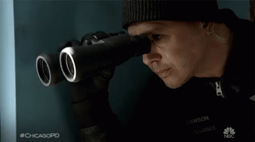 Man Looking Through Binoculars #ChicagoPD