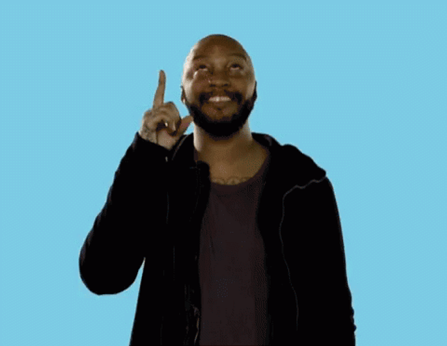 Man Looking Up Above GIF