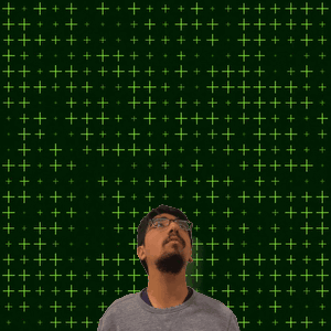 Man Looking Up at Number 11 Surrounded by Stars