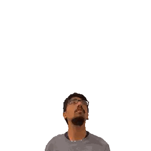 Man Looking Up at Number 16