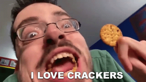 Man Loves Crackers GIF