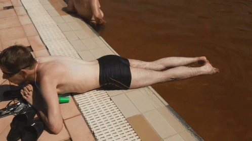 Man Lying by Pool