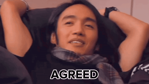 Man Lying Down With Agreed GIF