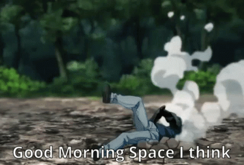 Man Lying Down With Good Morning Space GIF