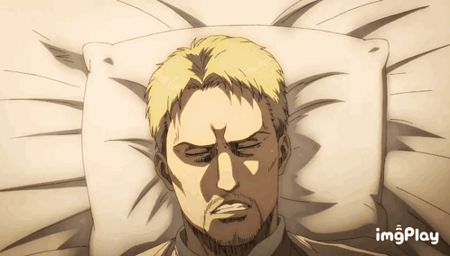 Man Lying in Bed With Eyes Closed and Pillow
