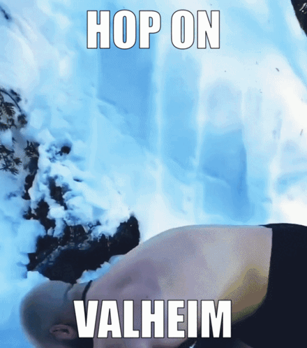 Man Lying In Snow Hop On Valheim GIF